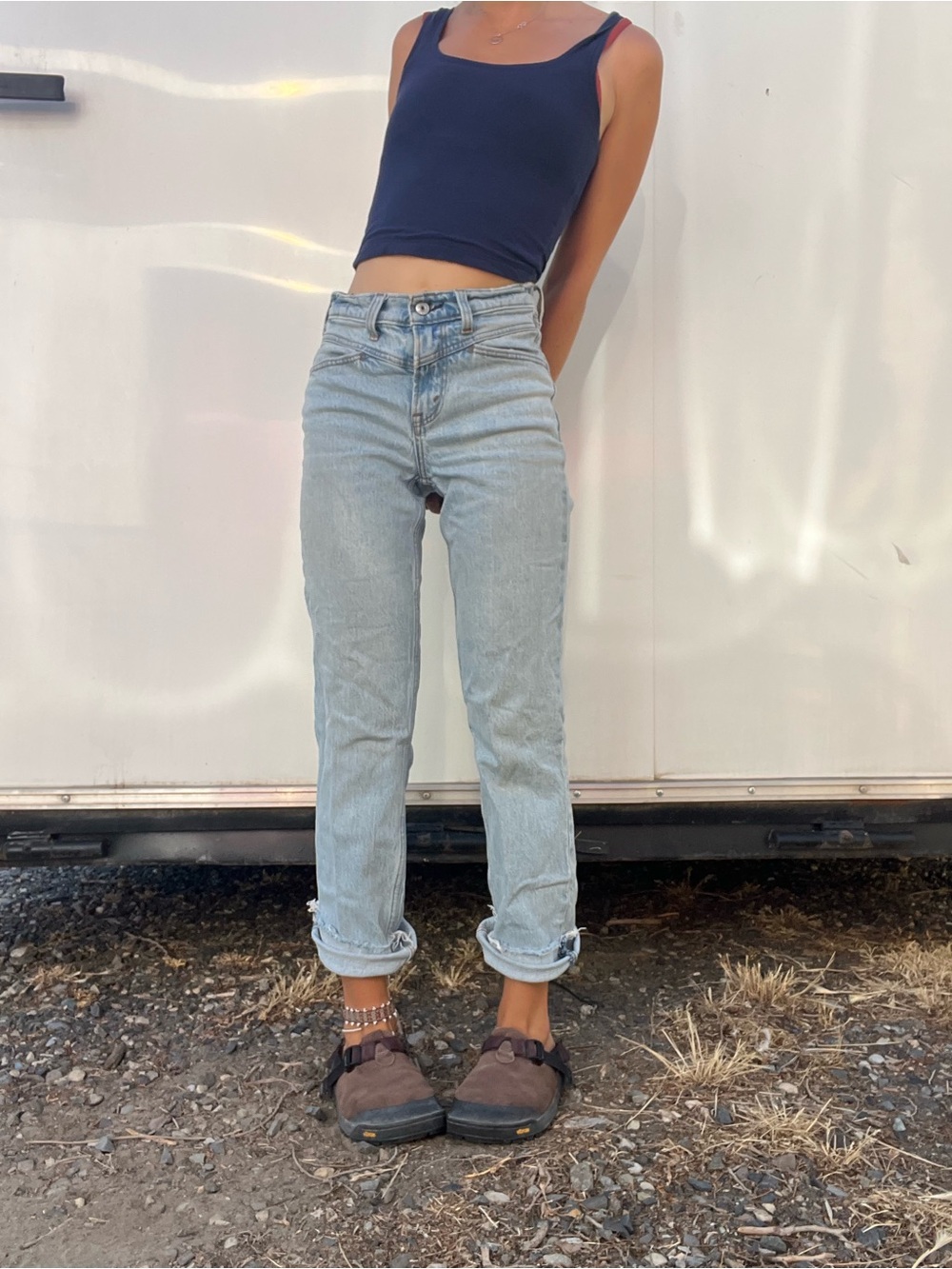 Abercrombie & Fitch Light Wash Straight Leg Jeans